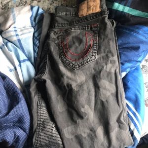 Black Camo Red Stitch Trues